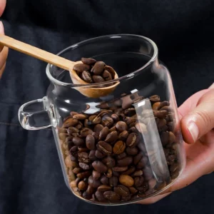 Coffee Bean Storage Jar Glass Sealed Jar with Spoon Storage Box Coffee Powder Storage Can Tea Can - Image 5