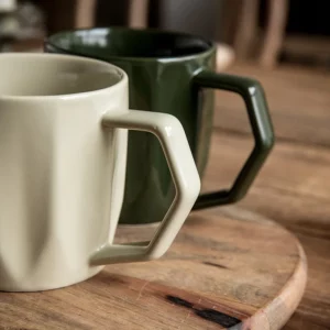 Porcelain Coffee Mug with Handle,Kitchen Drinkware for Men Women,Milk Hot Tea Latte Cup,Microwave and Dishwasher Safe Home cup - Image 2