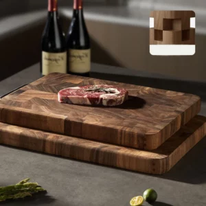 Black walnut cutting board Solid wood cutting board mortise and tenon joint technology household double-sided cutting board - Image 2