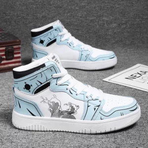 Sneakers Men High-top Flat Leather Breathable Casual Comfortable Walking Shoes Outdoor Luxury Designer Big Size Tennis Shoes Man - Image 2