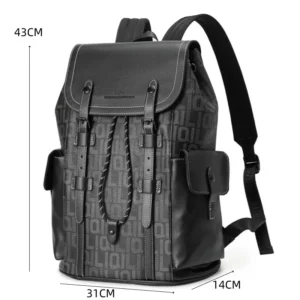 Fashion New Men's Backpack Business 15 inch Laptop Bags Large Capacity Outdoor Travel Backpack Casual Letter Print Backbags Male - Image 4