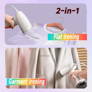 2-in-1 Handheld Clothes Steam Iron Garment Steamer Generator for Clothes Electric Hanging Mite Removal Steamer Home Appliance - Image 6