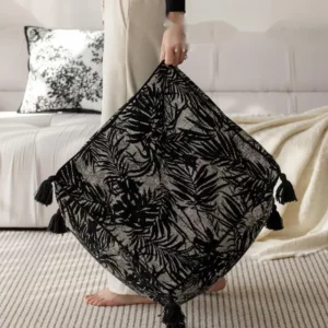 Retro Sitting Pier Chinese Style Loose Tail Sunflower Jacquard Low Stool Tatami Lazy Sofa Living Room Cushion Cozy Footrest - Image 6