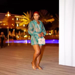 CM.YAYA Women's Set Full Sleeve Striped Print Shirt and Straight Shorts Suit 2024 Street Two 2 Piece Set Casual Outfit Tracksuit - Image 3