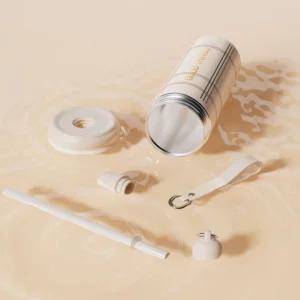 600ML Graffiti Stainless Steel Straw Vacuum Flask Thermos Cup Travel Mug Fashion Coffee Mug Milk Tea Mug Ice Water Bottle - Image 2