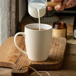 Vertical Stripes Mug Japanese Vintage Style Simple High Beauty Coffee Cups Household Large Capacity water cup Breakfast cup - Image 2