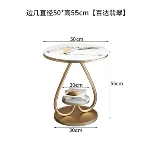 A few modern bedside tables near the luxurious sofa, simple small round table, small apartment corner in the living room, and - Image 6