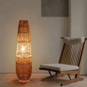 Retro Rattan Floor Lamp handmade Hemp Rope Lamp For Living Room Decor wabi sabi art lamp Bedroom Bedside Lamp corner sofa Lamp - Image 3