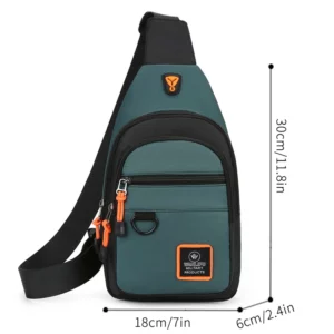 Fashion Men's Chest Bag Handbag Lightweight Oxford Fabric Crossbody Shoulder Bag Stylish Casual Men's Waist Packs Male Chest Bag - Image 6