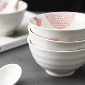 4.5-inch Thread Bowl Rice Bowl Soup Bowl Anti Scalding Ceramic Color Glaze Small Household Dessert Bowl - Image 5