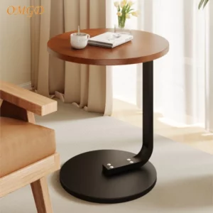 OMGD Living Room Small Round Table Balcony Sofa Next To The Coffee Table Bedroom Bedside Table Removable Simple Shelf News - Image 6
