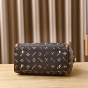 2025 Trendy Vintage PU Tote Bag Women 3D Pocket Coffee/Gold Crossbody Bag - Image 5