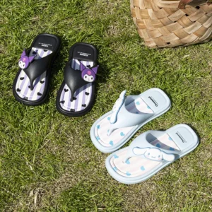 Sanrio Hello Kitty Flip Flop Girl Summer Outdoor Indoor Flat Sandals Kuromi My Melody Cinnamoroll Beach Sandals Fashion Slippers - Image 6