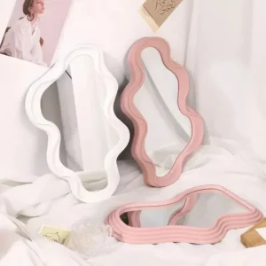 Minimalist Cloud Shaped Desktop Dressing Mirror French Simple Wall Hanging Bathroom Irregular Makeup Decorative Girl Mirror - Image 6