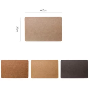 Home Kitchen Heat Resistant Leather Placemats Cafe bar Cleaning Wipeable Washable Place Mat Indoor Outdoor Mats & Pads - Image 5