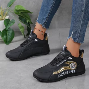 2024 Women with Waterproof Anti Slip Lace Up Shoes Trendy Trend Versatile Autumn Women Walking Outdoor Sneakers Zapatos De Mujer - Image 6