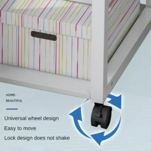 Movable Lift Bedside Table Foldable Laptop Table for Bed Multi-layer Storage Desk Sample Study Desk Versatile Workstation Desk - Image 6