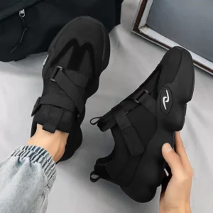 Summer Cool Man Shoes 2024 New Fashion Black Platform Sneakers Chunky Shoes Casual Y2k Trainers for Men - Image 1