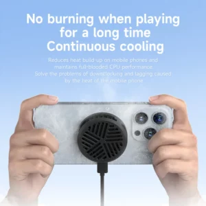 Hagibis Magnetic Cell Phone Cooler Universal Cooling Fan Mobile Phone Radiator for iPhone 16 Pro Black Shark Gaming Live Stream - Image 3