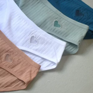 3pcs Women Panties Sexy Underwear Student Cute Mid-Waisted Briefs Female Ventilation Soft Cotton Women's Underpants - Image 4