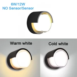 LED Wall Lamp Lighting Radar Motion Sensor AC85-265V 6/12W Warm White Cold White Suitable For Indoor Outdoor Home Decoration - Image 3