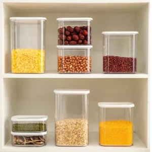 Sealed Grain Storage Box Transparent Food Cereal Kitchen Storage Container Rice Tank Barrel Coffee Bean Organizer Kitchen Tools - Image 4