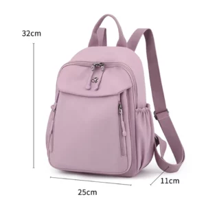 New High Quality Nylon Women Back Pack Solid Color Waterproof Travel Backpack Casual School Bags Girls Shoulder Bag Sac A Dos - Image 4