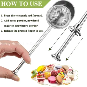 Powder Shaker Sugar Duster Flour Sugar Sieve For Powdered Sugar And Spices Cake Decorating Tool Baking Accessory - Image 6