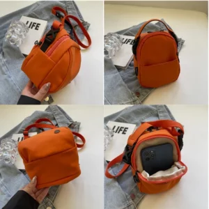 Men Women Student Canvas Shoulder Bag Street Small Messenger Bag for Student Korean Harajuku Unisex Crossbody Bags Phone Purses - Image 6