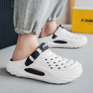 Men's Arch Support Clogs Garden Shoes Slip-on Outdoor Beach Slippers Sandals with Removable Comfort Cushion Footbed - Image 2