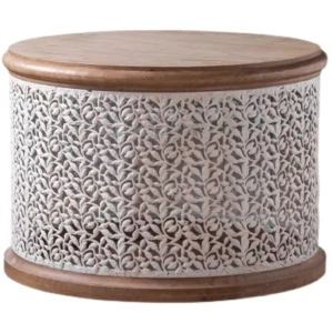 Modern Round Coffee Table Solid Wood Retro Low Table Home Furniture Modern Minimalist Designer Living Room Sofa Side Table - Image 2