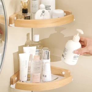 shower corner organizer storage，Bathroom Storage Shelves, bathroom corner Rack on wall,no drill bath shelf,household items - Image 3