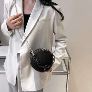 Ladies Spherical Bag Personality Acrylic Handbag And Purse 2023 Fashion New Shoulder Messenger Bag Korean Round Bag Women's Bag - Image 4