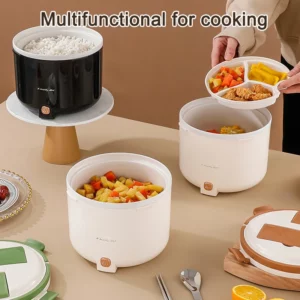 Multifunction Rice Cooker Electric Skillet Pot Cooking Pot Egg Omelette Frying Pan Hotpot Food Stew Cup Soup Heater Meal Steamer - Image 3