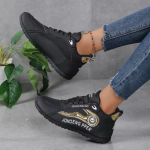 2024 Women with Waterproof Anti Slip Lace Up Shoes Trendy Trend Versatile Autumn Women Walking Outdoor Sneakers Zapatos De Mujer - Image 4