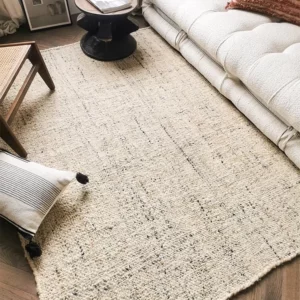 Solid Color Handmade Wool Carpet Retro No Glue Soft Bedroom Bedside Carpet Minimalism Modern Home Study Cloakroom Area Rug Large - Image 4