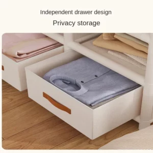 Dustproof Multipurpose Storage Rack, Large Capacity, Simple Assembly Clothes Cabinet Space, Household Wardrobes, Bedroom - Image 4