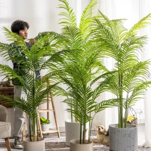 Large Light Luxury Loose Tail Sunflower Simulation Green Plant Bionic False Tree Bamboo Tropical Landscape Decoration - Image 5