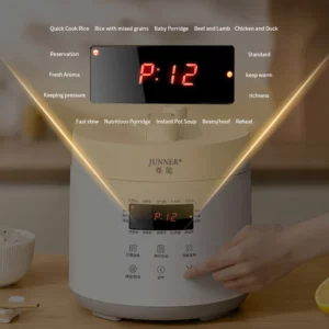 110V Japanese Style Smart Rice Cooker 3L household small intelligent electric pressure cooker 220v non-stick inner liner white - Image 3