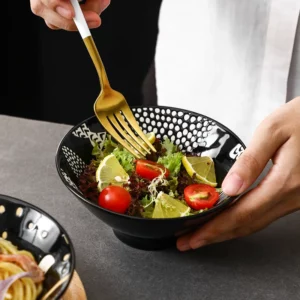 4.5-inch Thread Bowl Rice Bowl Soup Bowl Anti Scalding Ceramic Color Glaze Small Household Dessert Bowl - Image 3