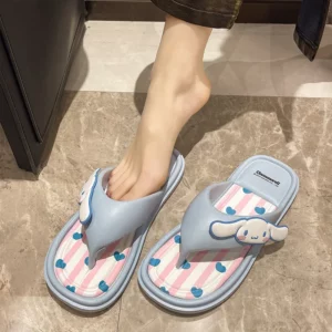 Sanrio Hello Kitty Flip Flop Girl Summer Outdoor Indoor Flat Sandals Kuromi My Melody Cinnamoroll Beach Sandals Fashion Slippers - Image 4