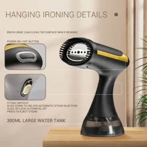Garment Steamers 350ml Hand Holding Ironing Machine Fast-Heat 1500W Household Steam Handheld Fabric Steamer for Home Travelling - Image 4
