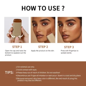 6Color Tinted Foundation Cream Stick Waterproof Lasting Oil-control Cover Acne Makeup Smooth Moisturize Concealer Serum Balm - Image 5