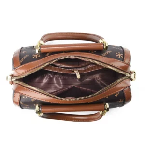 2025 Trendy Vintage PU Tote Bag Women 3D Pocket Coffee/Gold Crossbody Bag - Image 6