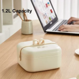 1.2L Water-free Electric Lunch Box Portable Heated Insulated Lunch Box Plug-in Heating Office Lunch Box Camping Food Heater 220V - Image 4