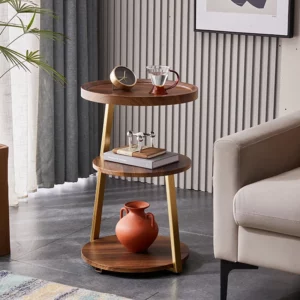 Nordic Round Storage Coffee Table Storage Lounge Desk Modern Minimalist Library Living Room Space Saving Center Coffee Table - Image 3
