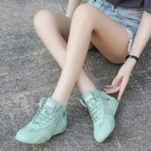Women's Canvas Shoes 2024 New Fashion White High Top Casual Shoes Comfortable Flat bottom Lace Up Ladies Sneakers Tenis De Mujer - Image 5