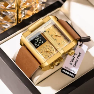 POEDAGAR Luxury Man Wristwatch Rectangle Waterproof Luminous Day Week Men Watch Digital Multifunction Men's Watches Quartz Reloj - Image 1