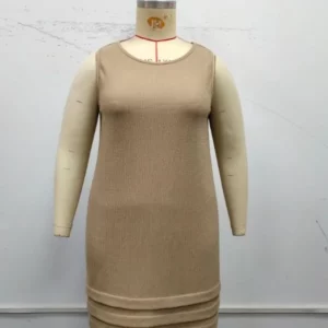 GIBSIE Plus Size Solid O-Neck Sleeveless Holiday Dress Women Summer 2025 New Fashion Street A-line Casual Black Short Dresses - Image 6