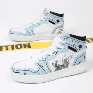 Sneakers Men High-top Flat Leather Breathable Casual Comfortable Walking Shoes Outdoor Luxury Designer Big Size Tennis Shoes Man - Image 4